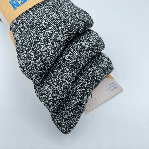 Green Treat Recycled Yarns Heathered Grey 3 Pairs Outdoor Socks Men’s 8-12 - Picture 3 of 6